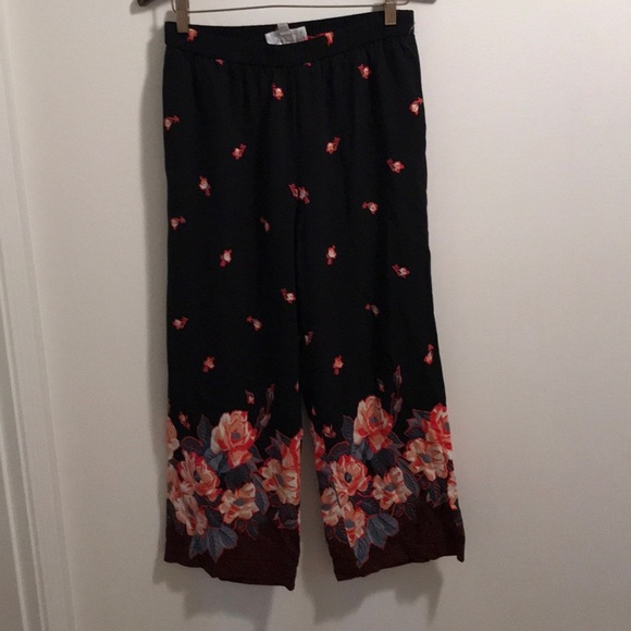 NWOT Anthropologie Ett twa Floral wide leg Small - Picture 3 of 10